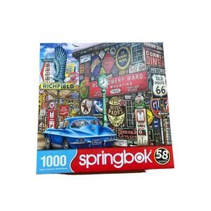Springbox 1000 Piece Jigsaw Puzzle Along Route 66 Retro